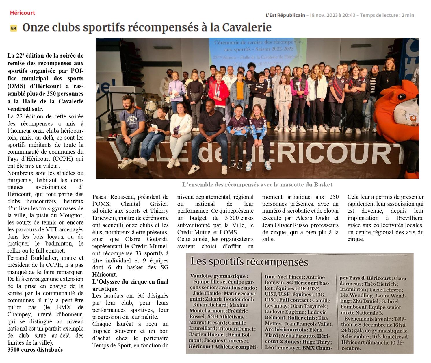 BMX Champey club récompensé
