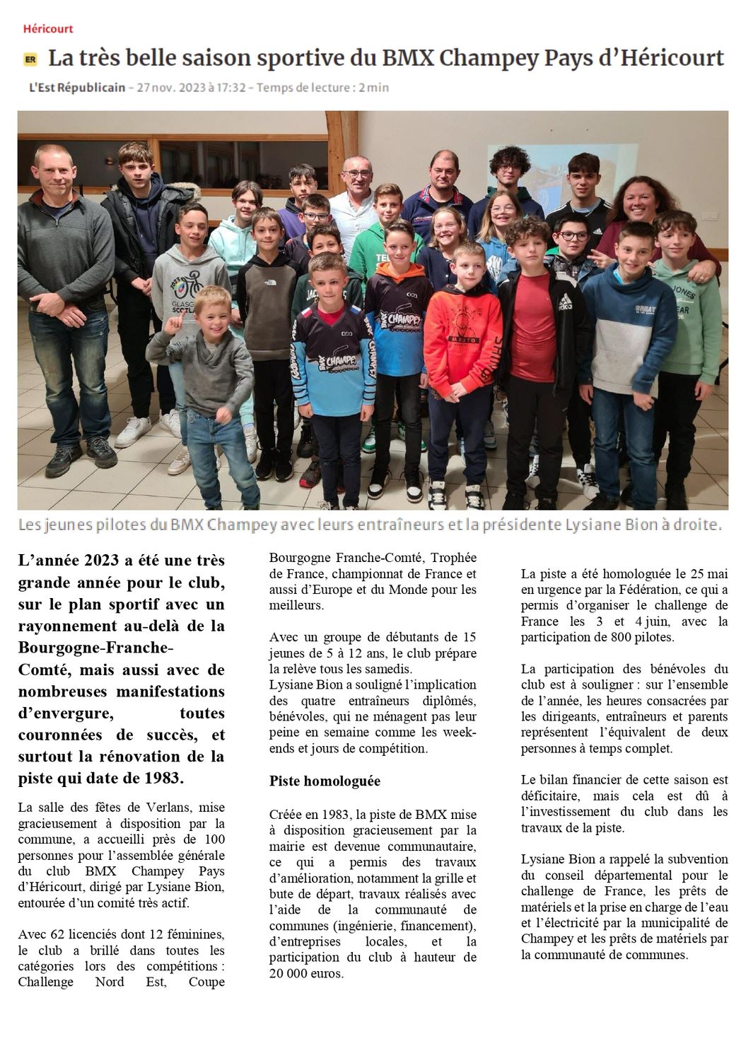 BMX Champey saison 2023
