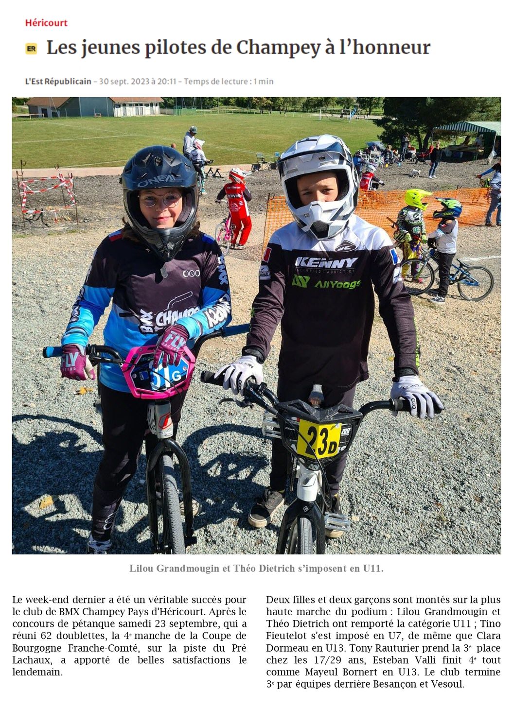 BMX Champey Coupe Bourgogne Franche-Comté
