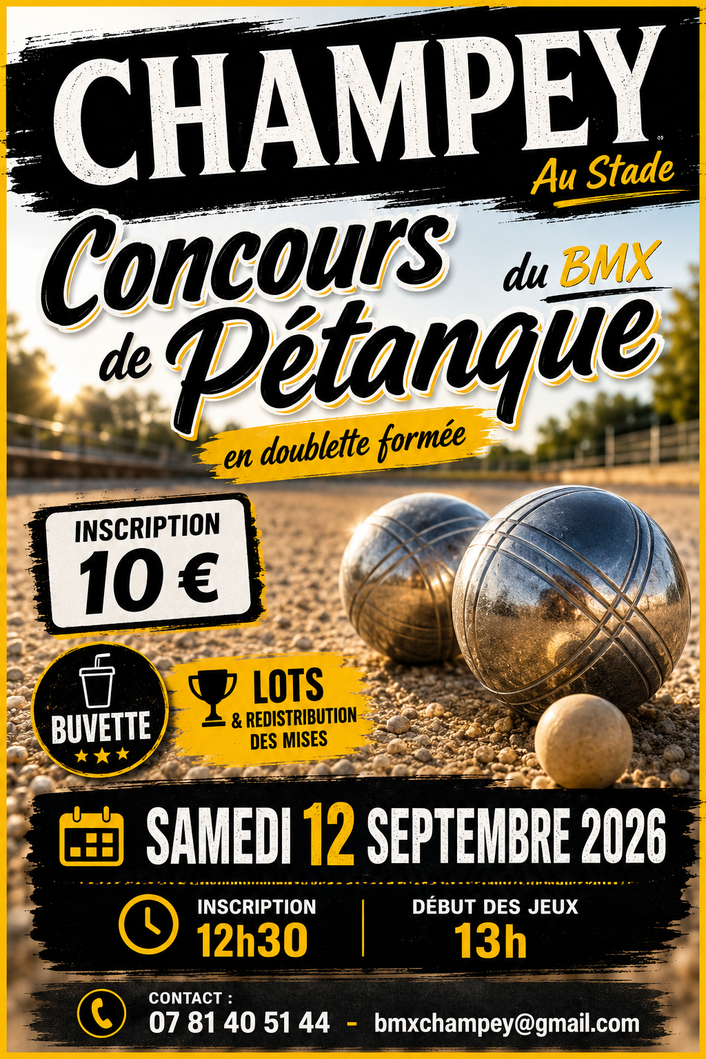 Concours de pétanque du BMX Champey